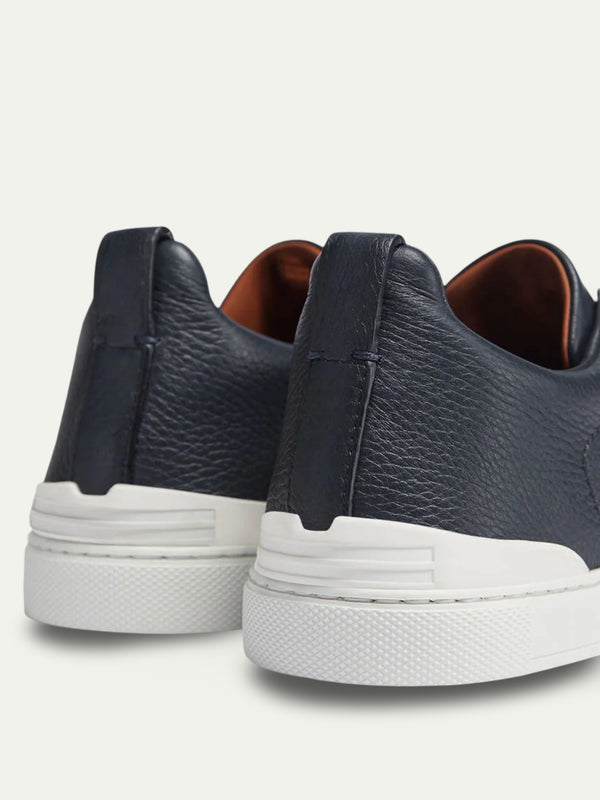 Aurello Triple Stitch Slip-On Sneakers Midnight Blue