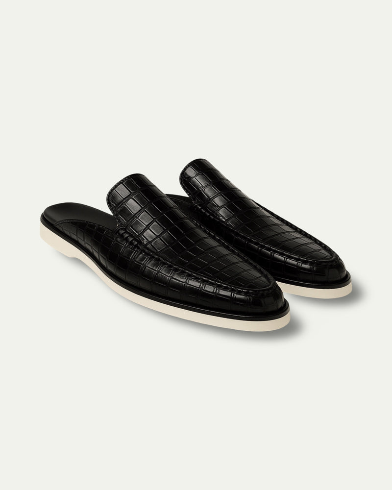 Aurello Custom-Made Crocodile Skin Slippers
