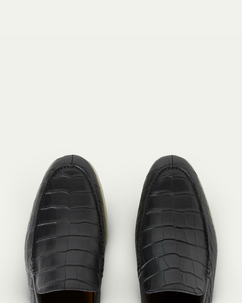 Aurello Custom-Made Crocodile Skin Slippers