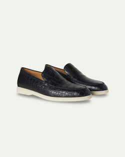 Aurello Custom-Made Crocodile Skin Loafers