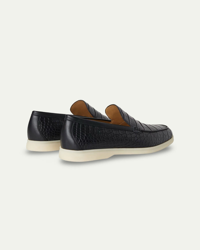 Aurello Custom-Made Crocodile Skin Loafers